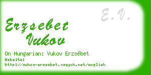 erzsebet vukov business card